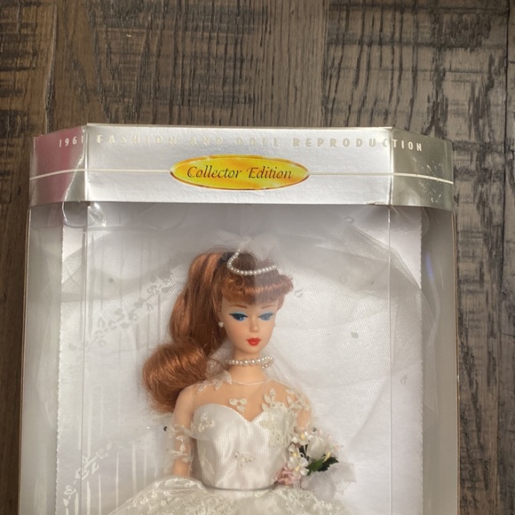 NRFB Wedding Day Barbie ~ Reproduction Of 1961 Doll - Red Head 💍💒 - Picture 2 of 13